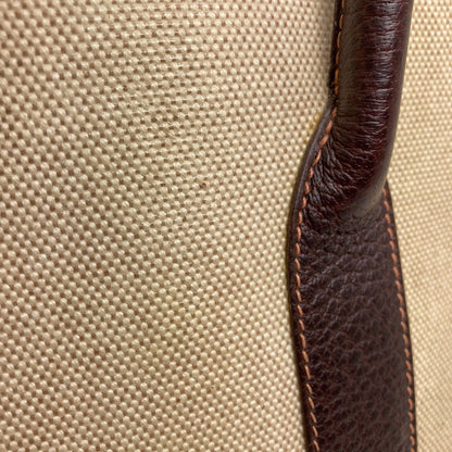 HERMES エルメス ガーデンパーティPM マロン シルバー金具 トートバッグ トワルアッシュ レディース 中古