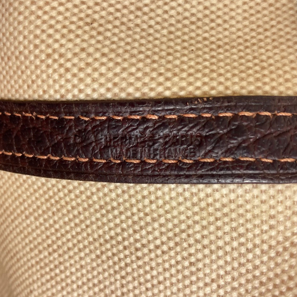 HERMES エルメス ガーデンパーティPM マロン シルバー金具 トートバッグ トワルアッシュ レディース 中古