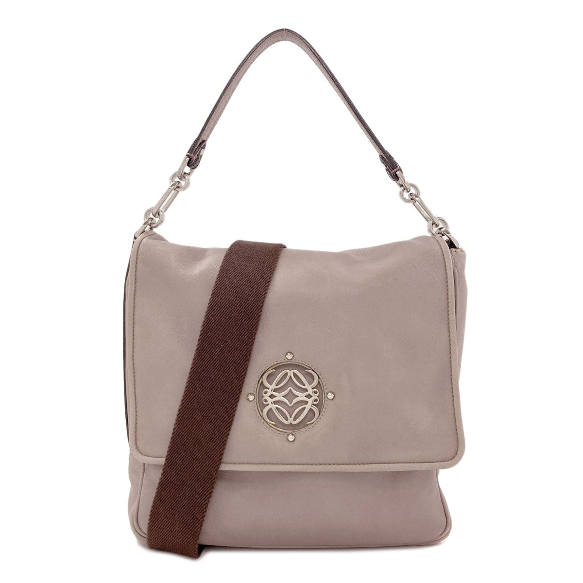 LOEWE ロエベ アナグラム 2WAY ショルダーバッグ ラムスキン レディース 中古