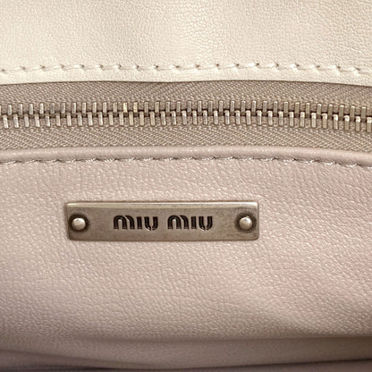 MIUMIU ミュウミュウ スタッズ 2WAY ハンドバッグ カーフ レディース 中古