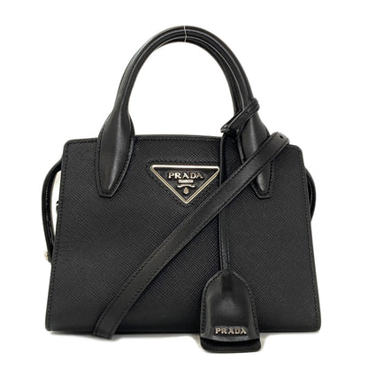 PRADA プラダ 1BA269 トライアングル 2WAY ハンドバッグ サフィアーノ レディース 中古
