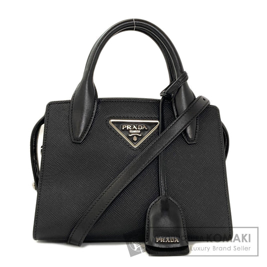 PRADA プラダ 1BA269 トライアングル 2WAY ハンドバッグ サフィアーノ レディース 中古