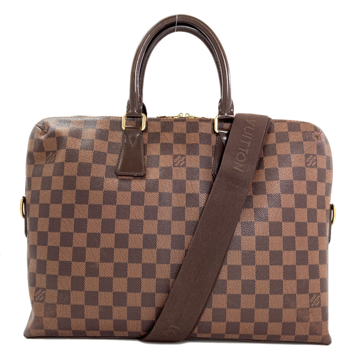 LOUIS VUITTON ルイヴィトン N42242 ポルト・ドキュマン・ジュール ビジネスバッグ ダミエキャンバス レディース 中古
