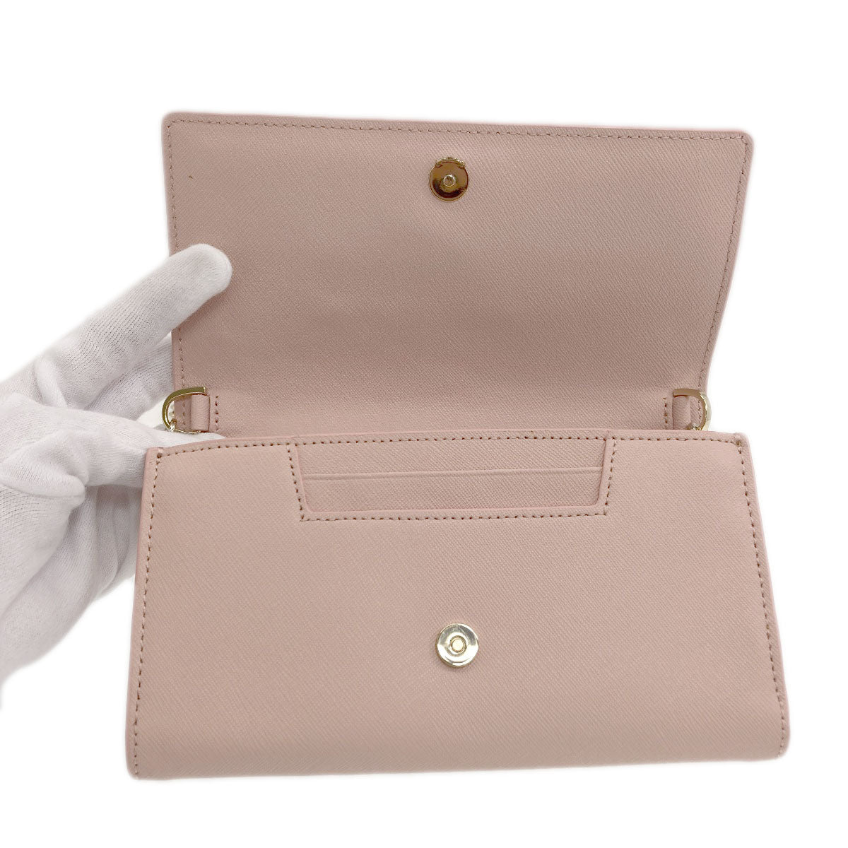 kate spade ケイトスペード ハート チェーン ウォレット 長財布（小銭入れあり） レザー レディース 中古