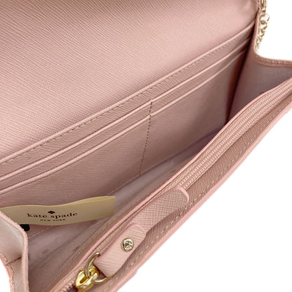 kate spade ケイトスペード ハート チェーン ウォレット 長財布（小銭入れあり） レザー レディース 中古