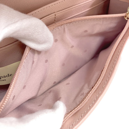 kate spade ケイトスペード ハート チェーン ウォレット 長財布（小銭入れあり） レザー レディース 中古