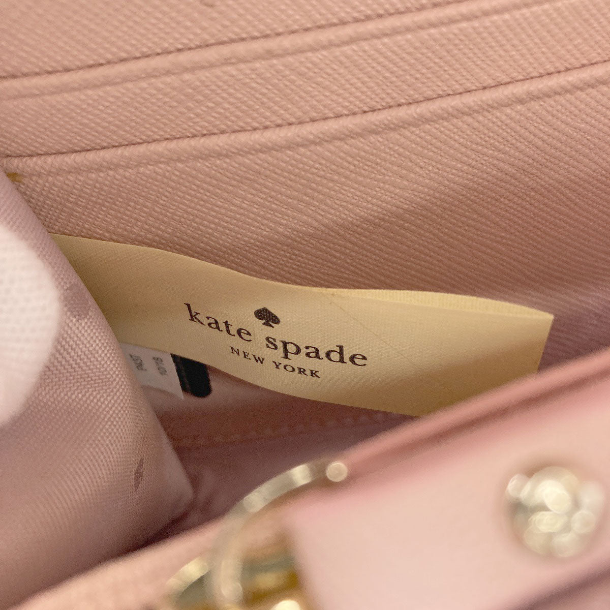 kate spade ケイトスペード ハート チェーン ウォレット 長財布（小銭入れあり） レザー レディース 中古