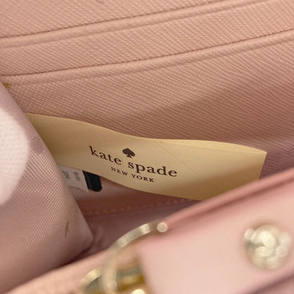 kate spade ケイトスペード ハート チェーン ウォレット 長財布（小銭入れあり） レザー レディース 中古