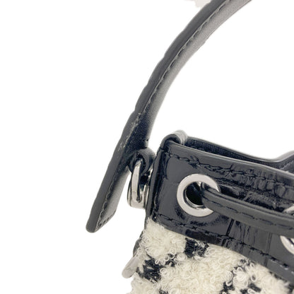 Tory Burch トリーバーチ ブークレ ミニバケット 2WAY ハンドバッグ パイル レディース 中古