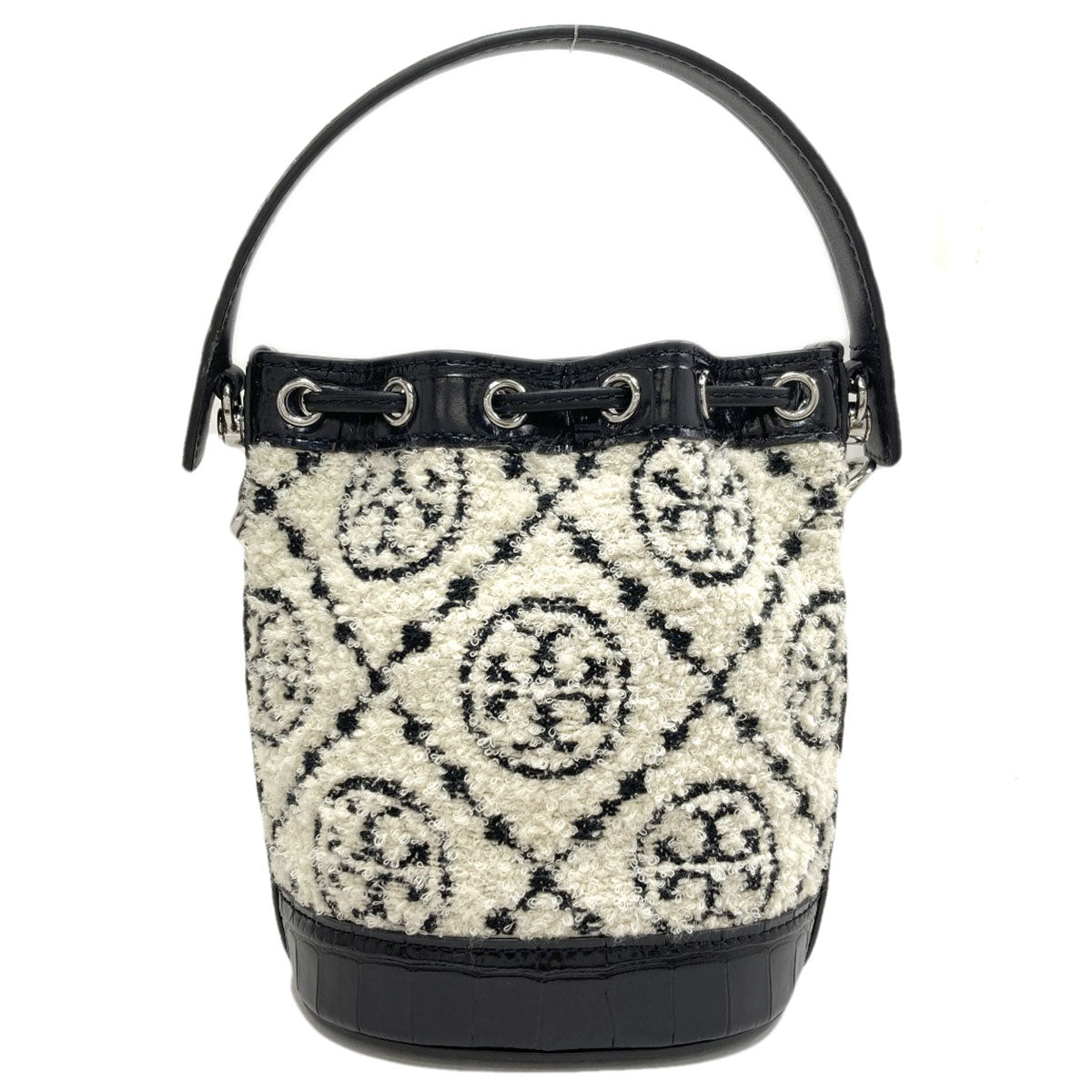 Tory Burch トリーバーチ ブークレ ミニバケット 2WAY ハンドバッグ パイル レディース 中古