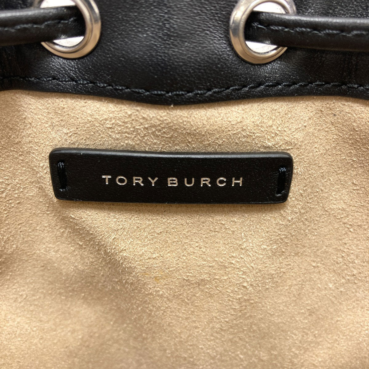 Tory Burch トリーバーチ ブークレ ミニバケット 2WAY ハンドバッグ パイル レディース 中古