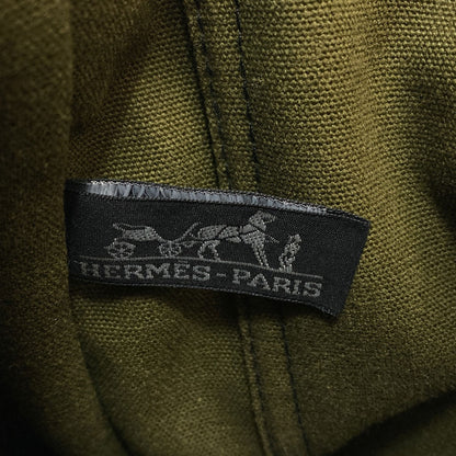 HERMES エルメス サックフールトゥMM ハンドバッグ キャンバス レディース 中古