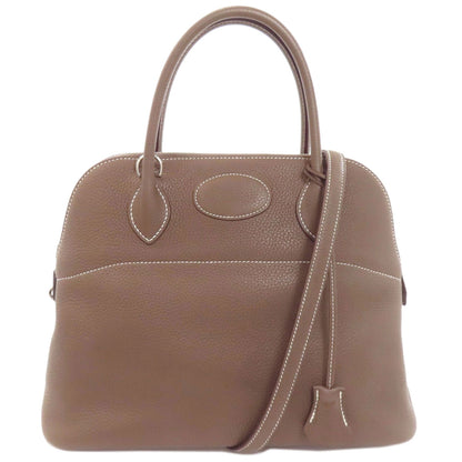 HERMES エルメス ボリード31 エトープ シルバー金具 ハンドバッグ トリヨン レディース 中古