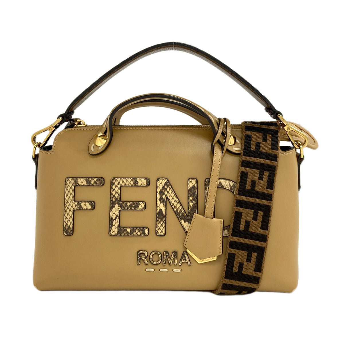 FENDI フェンディ バイザウェイ 2WAY ハンドバッグ パイソン レディース 中古