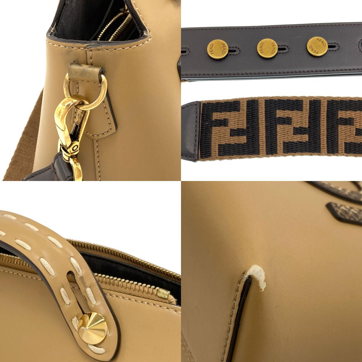 FENDI フェンディ バイザウェイ 2WAY ハンドバッグ パイソン レディース 中古