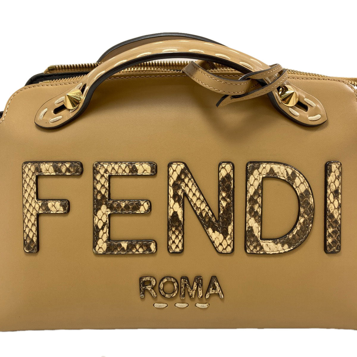 FENDI フェンディ バイザウェイ 2WAY ハンドバッグ パイソン レディース 中古