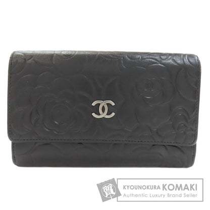 シャネル カメリア シルバー金具 長財布（小銭入れあり） 中古 商品画像1