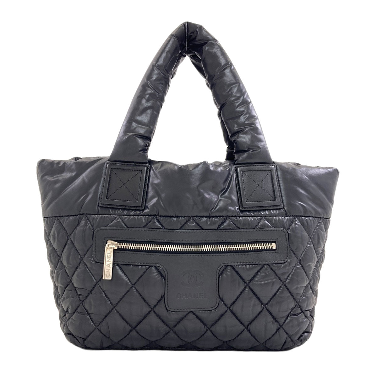 CHANEL シャネル コココクーン シルバー金具 ハンドバッグ ナイロン レディース 中古