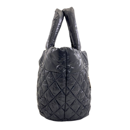 CHANEL シャネル コココクーン シルバー金具 ハンドバッグ ナイロン レディース 中古