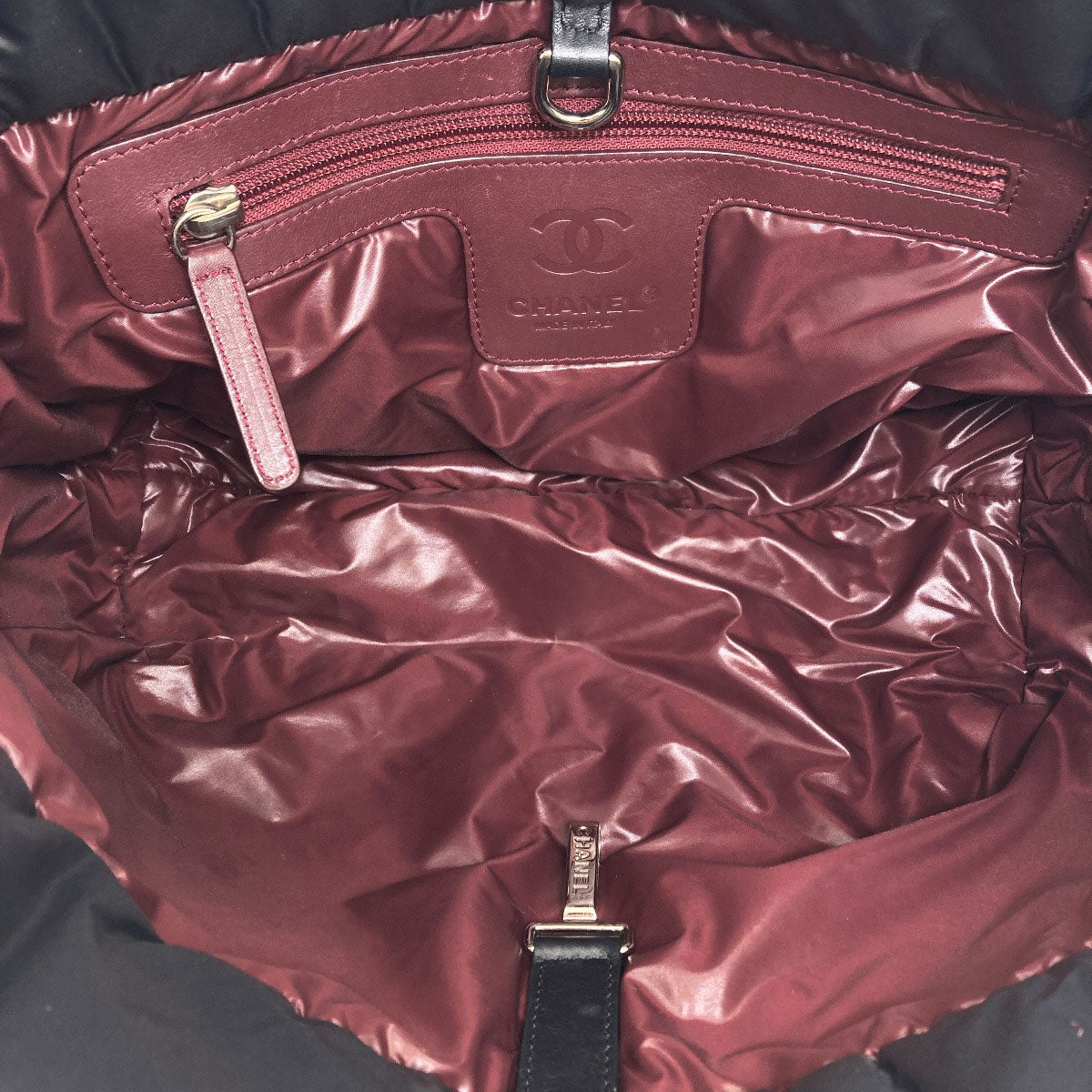 CHANEL シャネル コココクーン シルバー金具 ハンドバッグ ナイロン レディース 中古