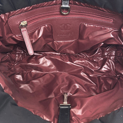 CHANEL シャネル コココクーン シルバー金具 ハンドバッグ ナイロン レディース 中古