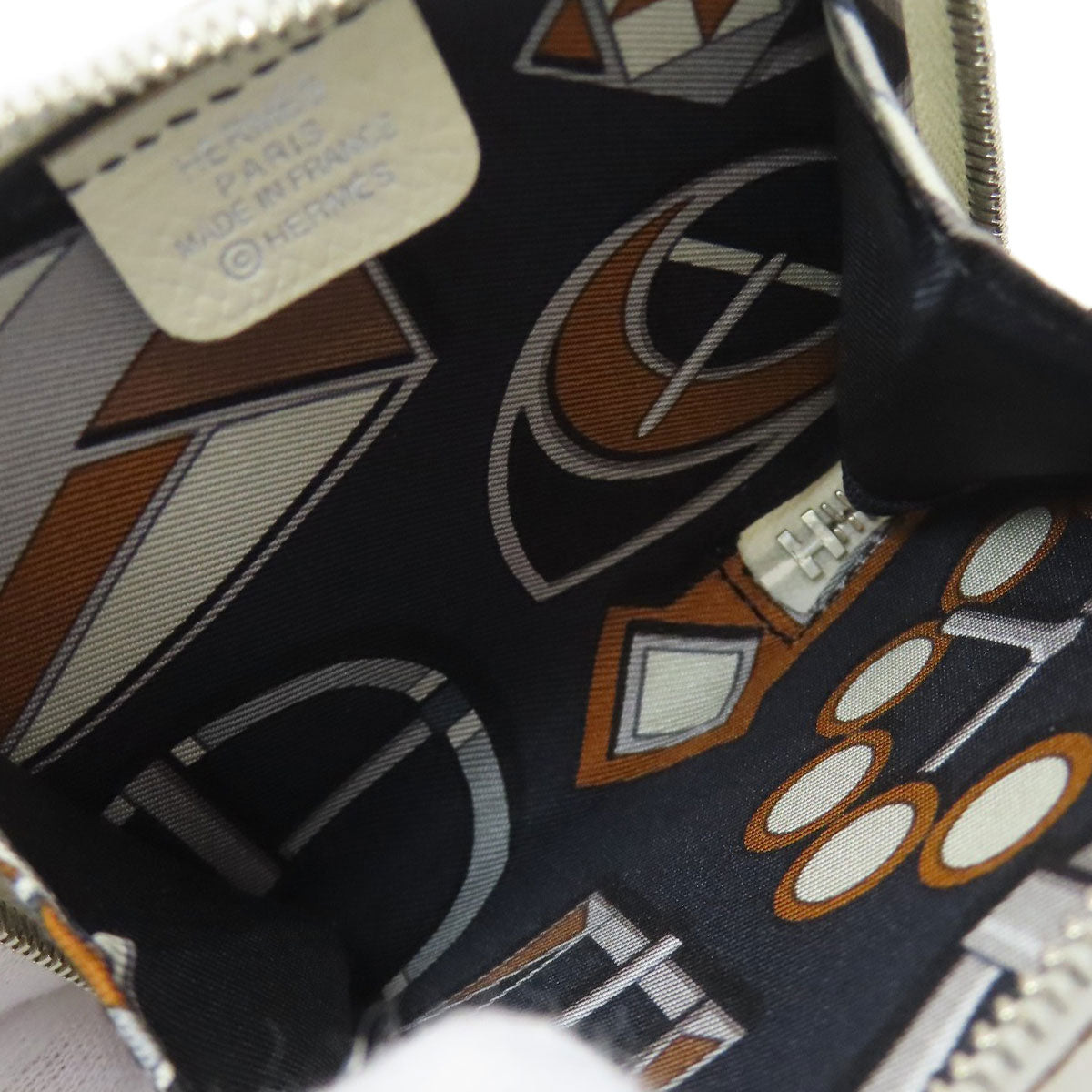 エルメス シルクイン ポルトモネ シルバー金具 コインケース 中古 商品画像5