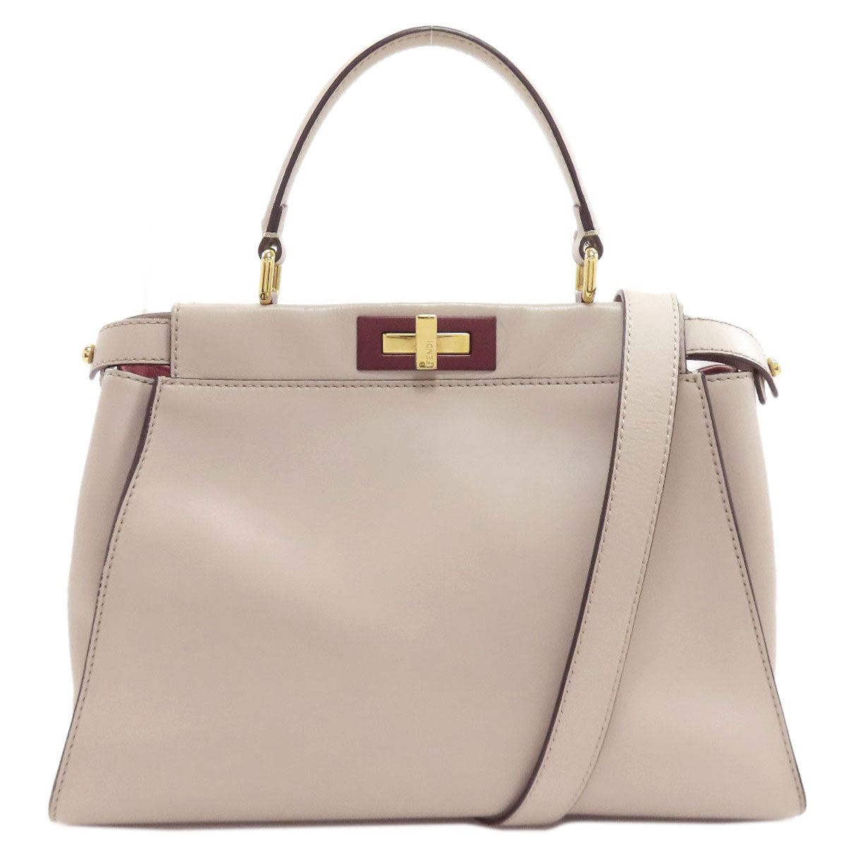 FENDI フェンディ ピーカブー 2WAY ハンドバッグ カーフ レディース 中古