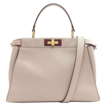 FENDI フェンディ ピーカブー 2WAY ハンドバッグ カーフ レディース 中古