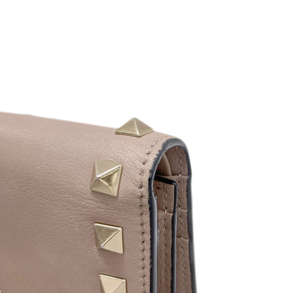 VALENTINO バレンティノ ロックスタッズ 二つ折り財布（小銭入れあり） レザー レディース 中古