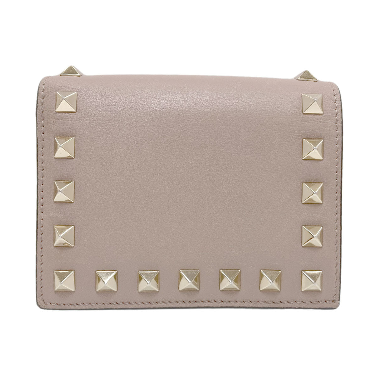 VALENTINO バレンティノ ロックスタッズ 二つ折り財布（小銭入れあり） レザー レディース 中古