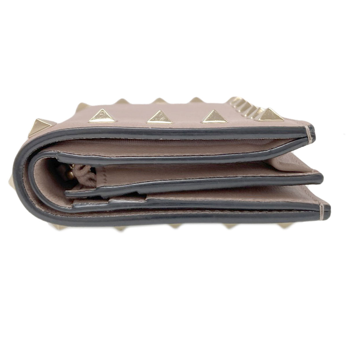 VALENTINO バレンティノ ロックスタッズ 二つ折り財布（小銭入れあり） レザー レディース 中古