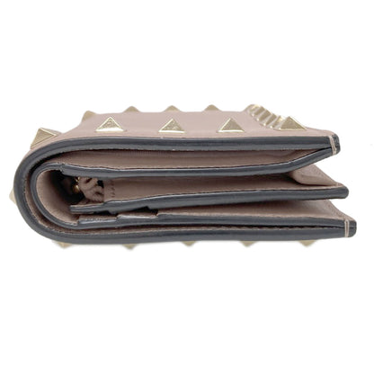 VALENTINO バレンティノ ロックスタッズ 二つ折り財布（小銭入れあり） レザー レディース 中古