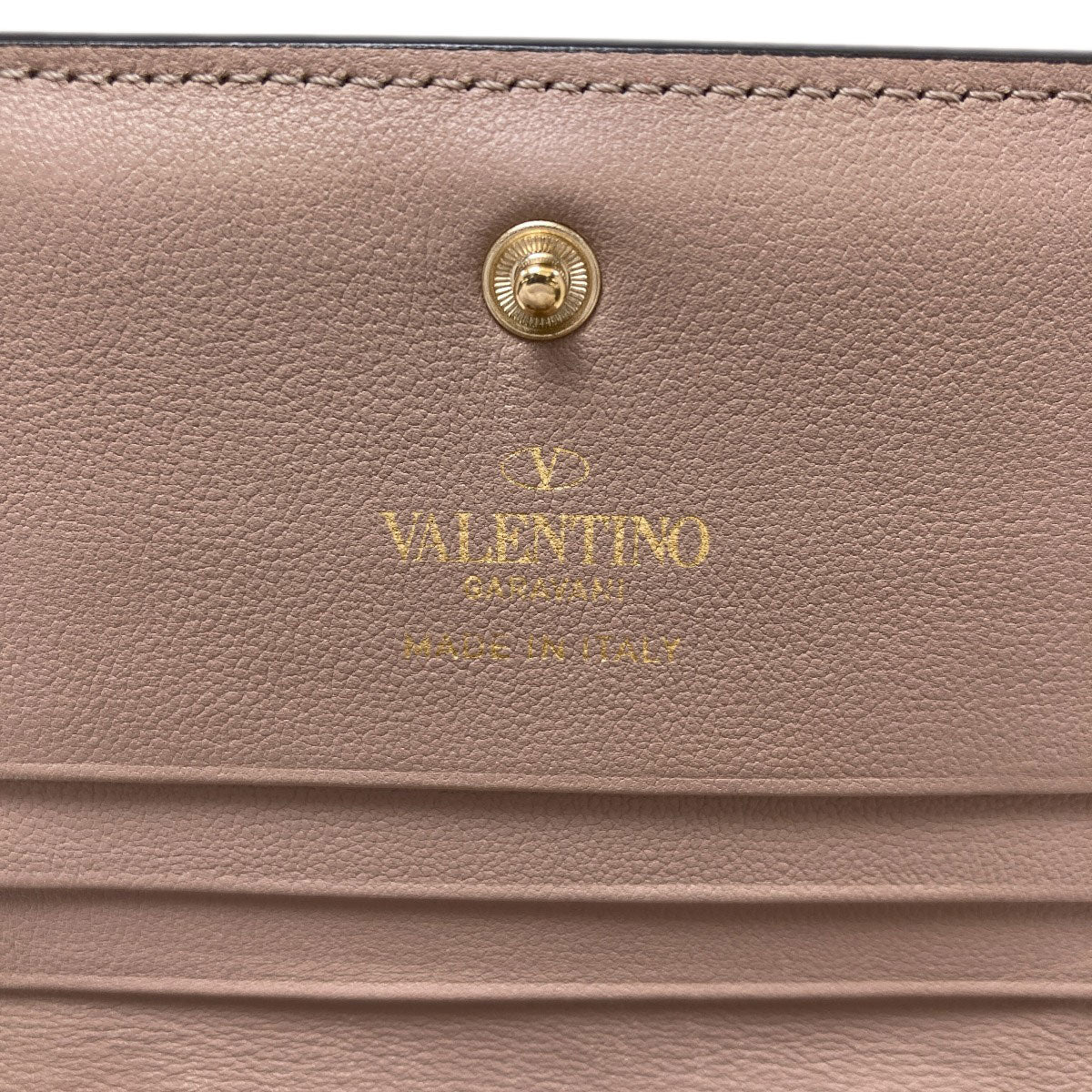 VALENTINO バレンティノ ロックスタッズ 二つ折り財布（小銭入れあり） レザー レディース 中古
