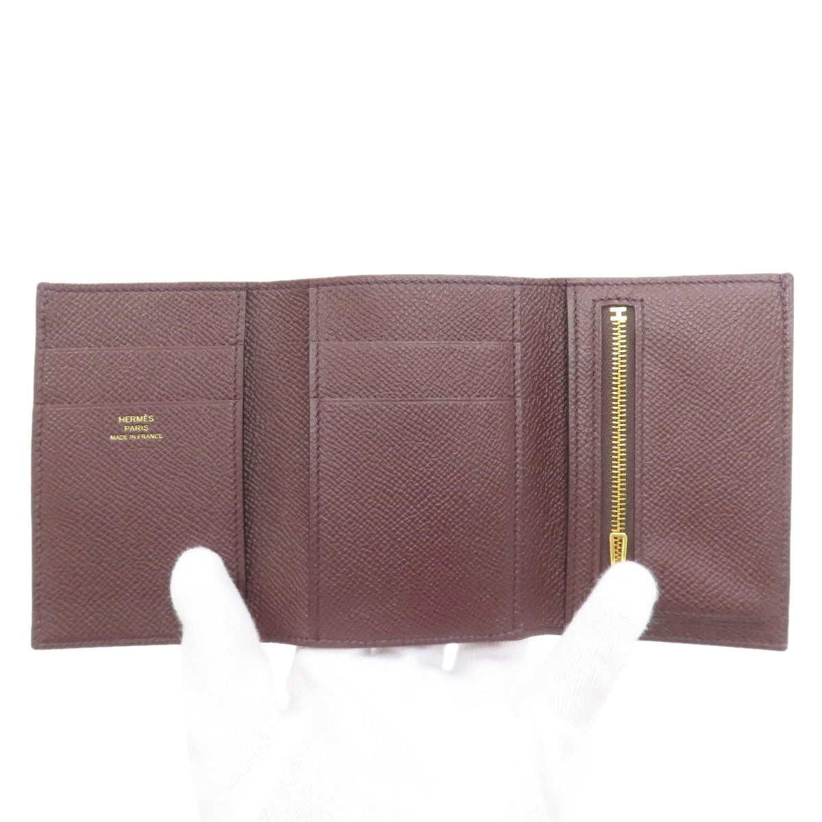 エルメス ベアン コンビネ ゴールド金具 二つ折り財布（小銭入れあり） 中古 商品画像5