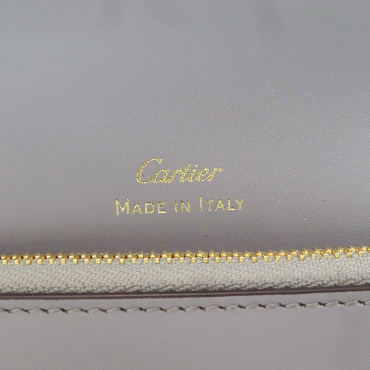 CARTIER カルティエ ドゥーブルC ドゥ カルティエ コンパクトウォレット 二つ折り財布（小銭入れあり） レザー レディース 中古