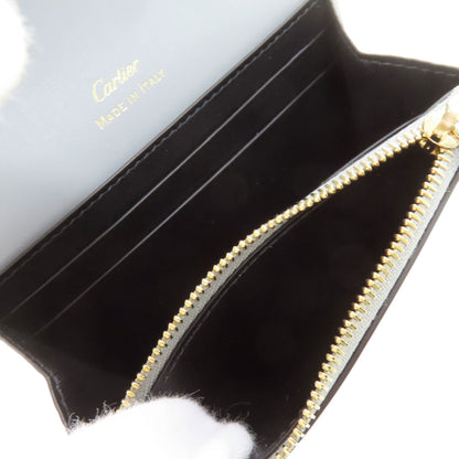 CARTIER カルティエ ドゥーブルC ドゥ カルティエ コンパクトウォレット 二つ折り財布（小銭入れあり） レザー レディース 中古