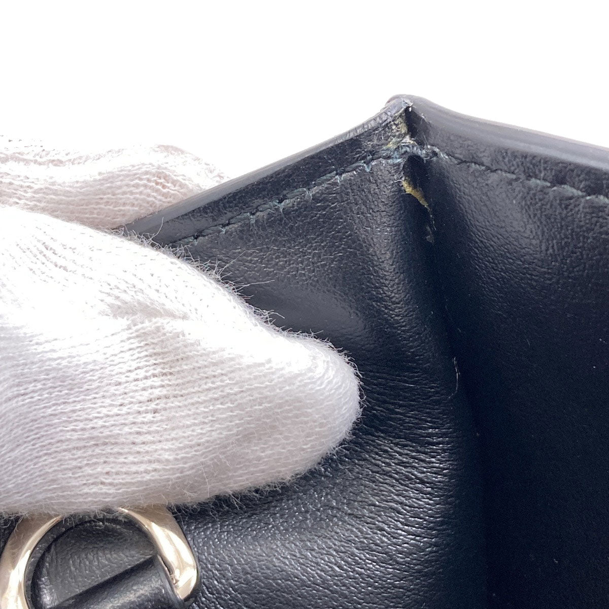 PRADA プラダ ロゴ ハンドバッグ カーフ レディース 中古