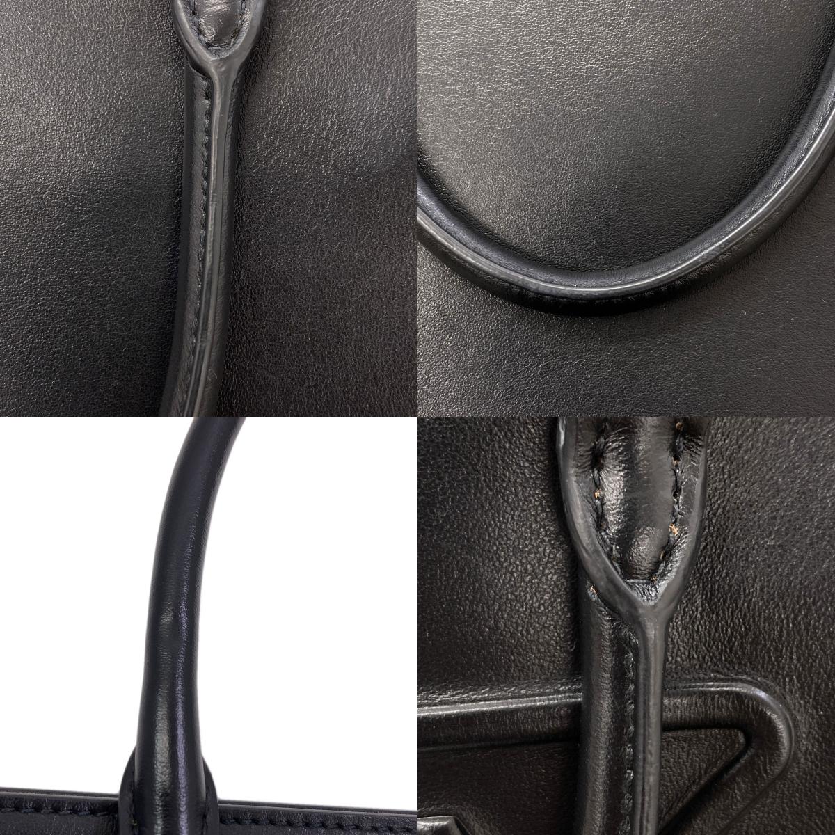 PRADA プラダ ロゴ ハンドバッグ カーフ レディース 中古