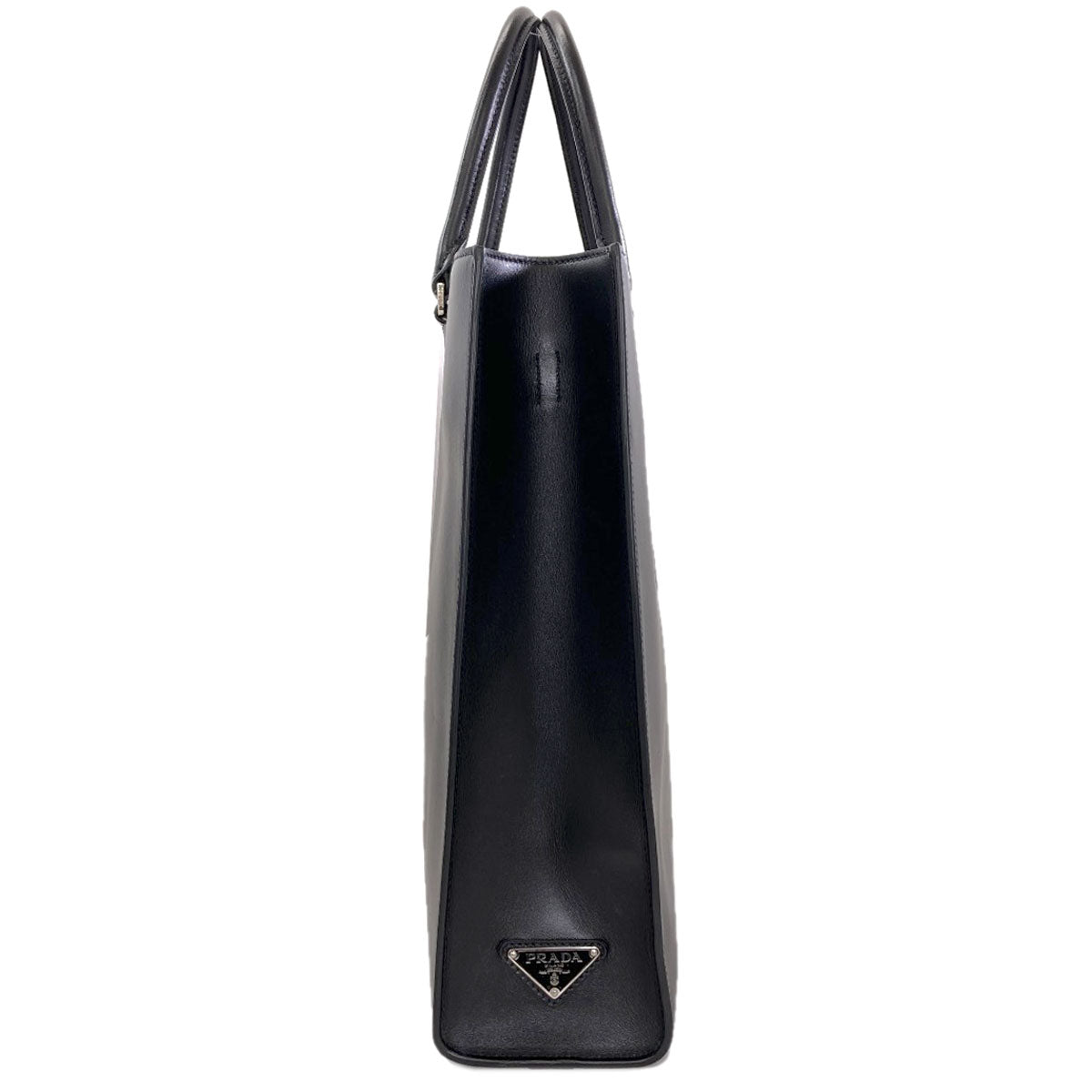 PRADA プラダ ロゴ ハンドバッグ カーフ レディース 中古