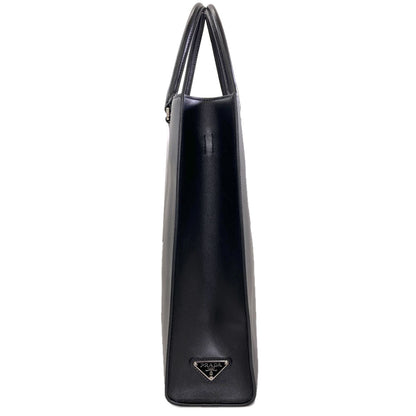 PRADA プラダ ロゴ ハンドバッグ カーフ レディース 中古