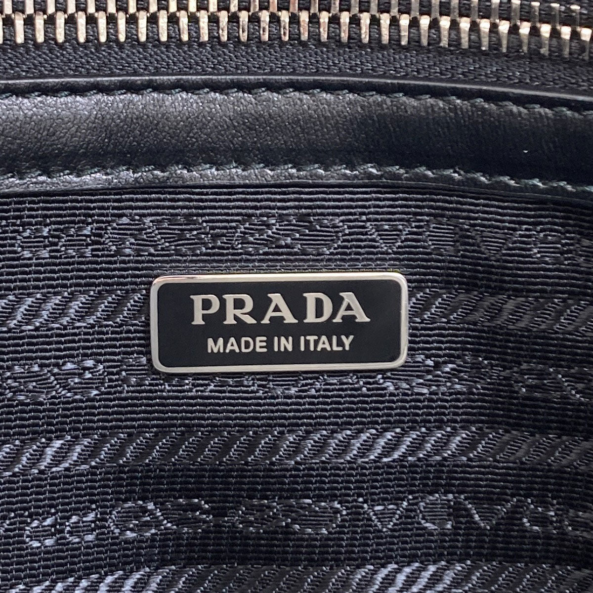 PRADA プラダ ロゴ ハンドバッグ カーフ レディース 中古