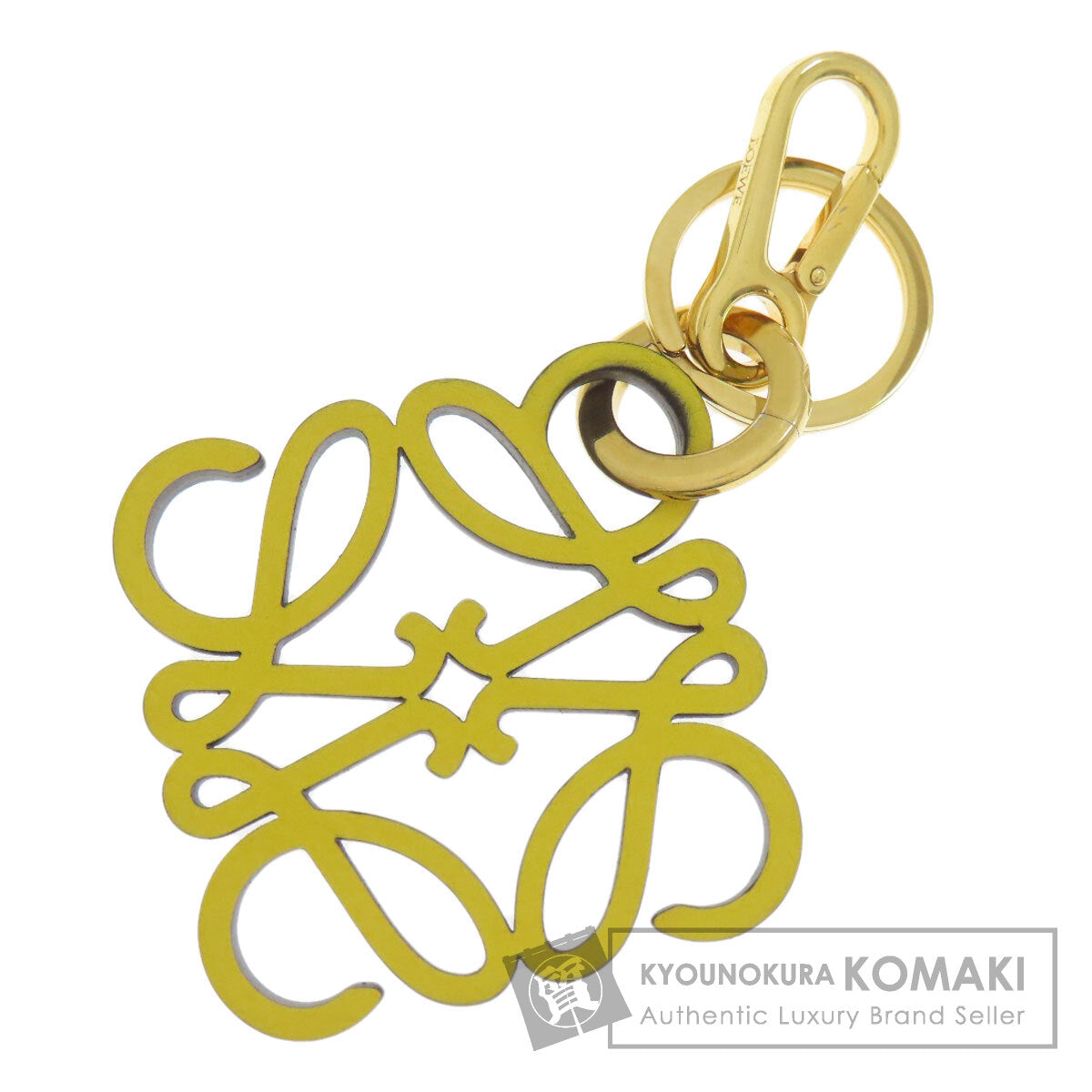 LOEWE ロエベ チャーム アナグラム キーホルダー 金属製 レディース 中古