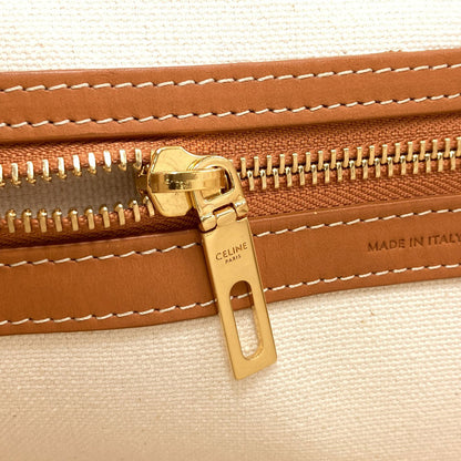 CELINE セリーヌ ホリゾンタル カバ ハンドバッグ キャンバス レディース 中古