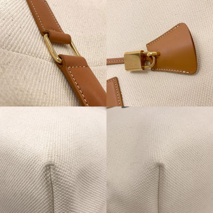 CELINE セリーヌ ホリゾンタル カバ ハンドバッグ キャンバス レディース 中古