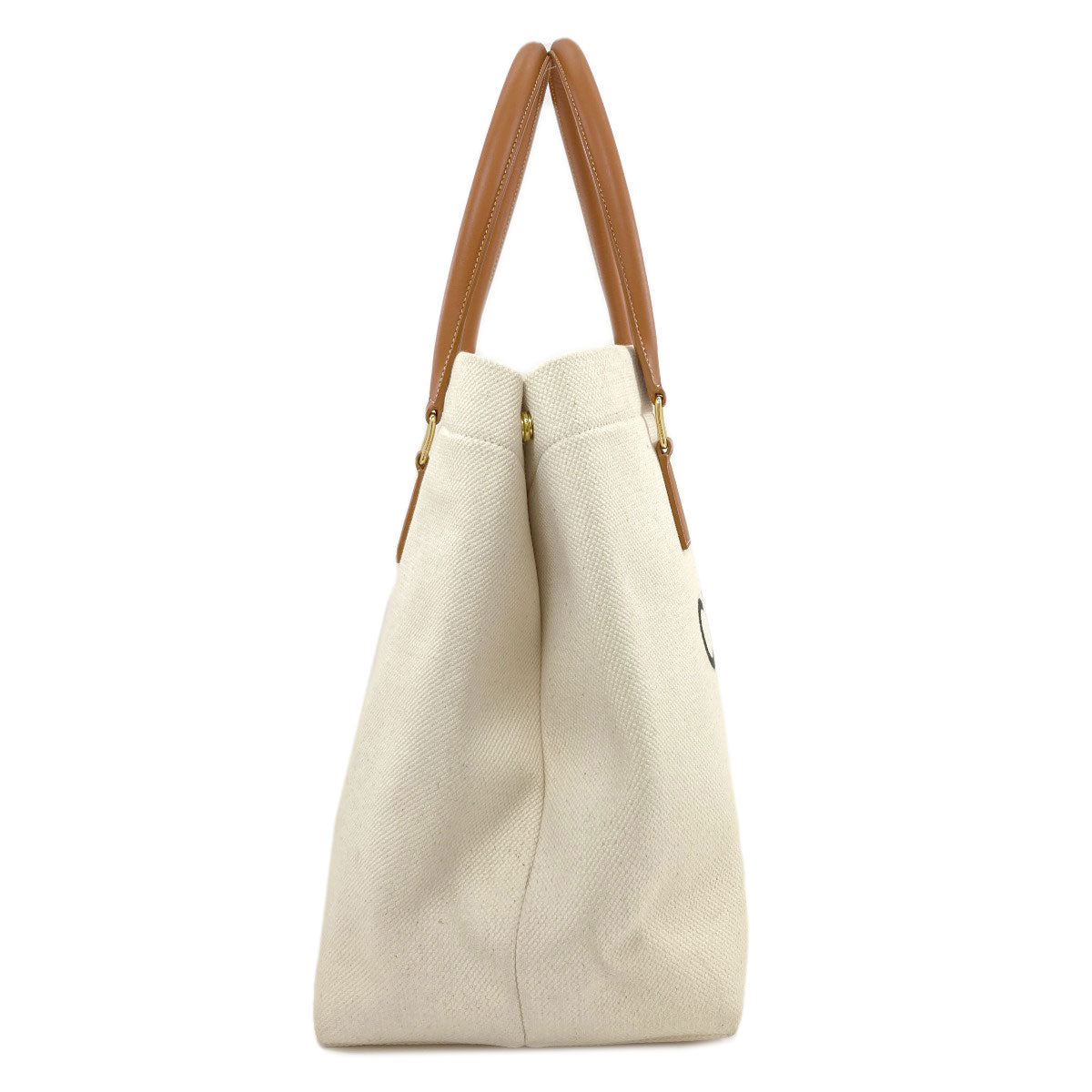 CELINE セリーヌ ホリゾンタル カバ ハンドバッグ キャンバス レディース 中古
