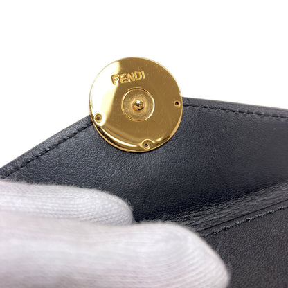 FENDI フェンディ エフ イズ フェンディ マイクロ トライフォールドウォレット 二つ折り財布（小銭入れあり） カーフ レディース 中古