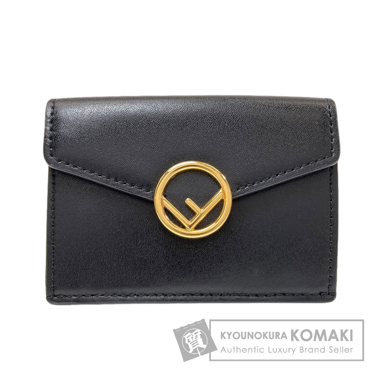 FENDI フェンディ エフ イズ フェンディ マイクロ トライフォールドウォレット 二つ折り財布（小銭入れあり） カーフ レディース 中古