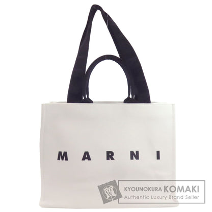 MARNI マルニ ロゴプリント 2WAY トートバッグ キャンバス レディース 中古