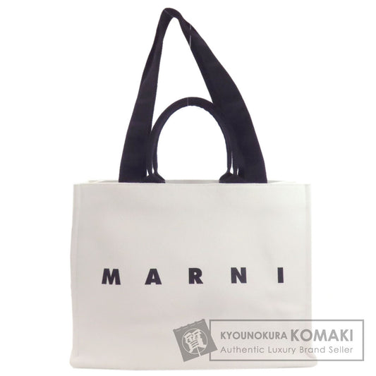 MARNI マルニ ロゴプリント 2WAY トートバッグ キャンバス レディース 中古