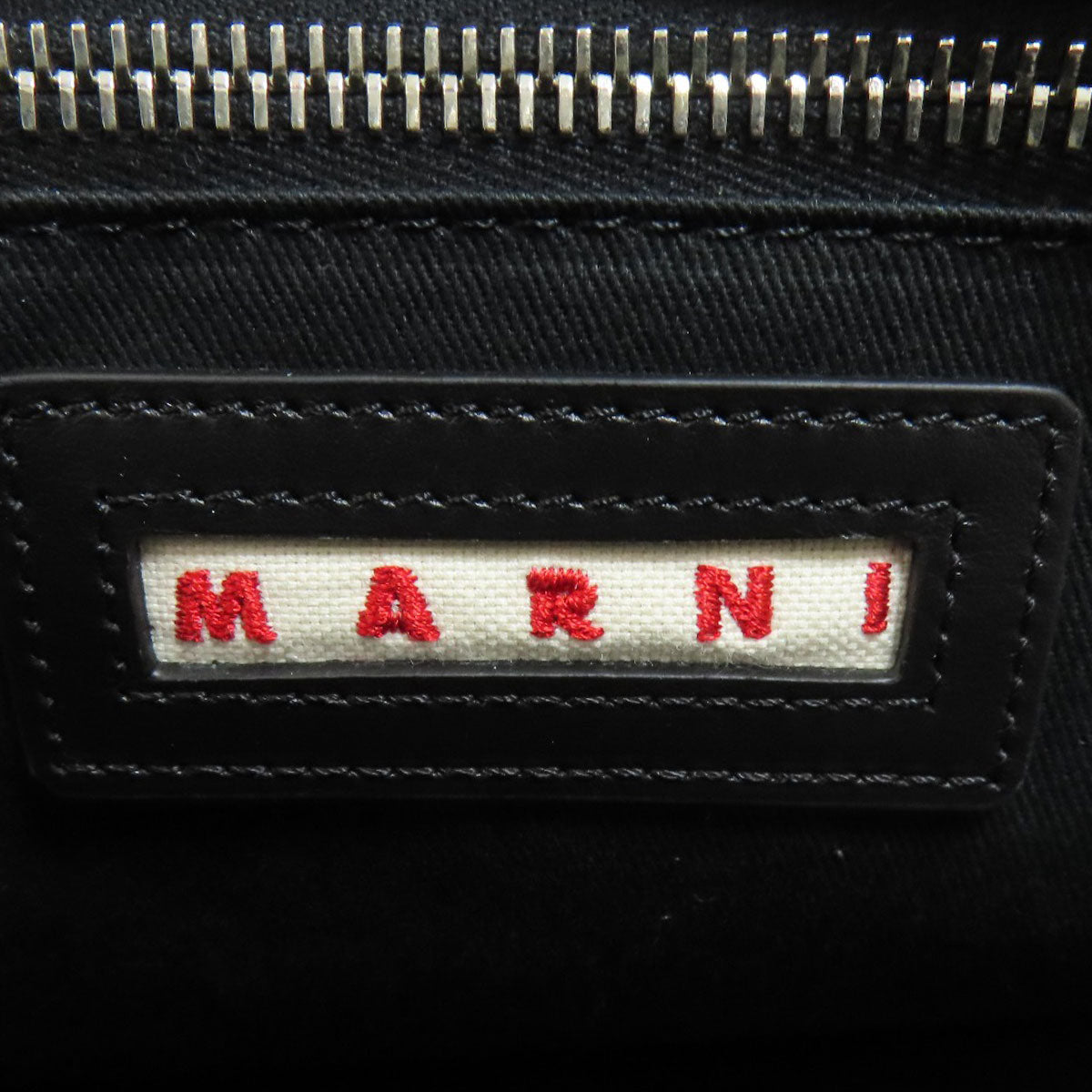 MARNI マルニ ロゴプリント 2WAY トートバッグ キャンバス レディース 中古